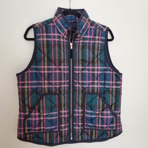 J. Crew Signature Tartan Excursion Puffer Vest Size L